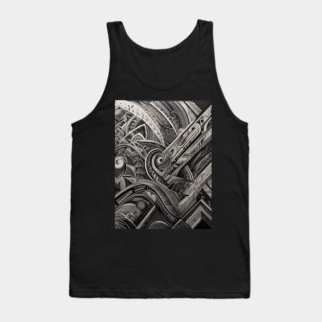 Discover Aotearoa's Cultural Tapestry: Authentic Maori Art in Vibrant Illustrations Tank Top by insaneLEDP